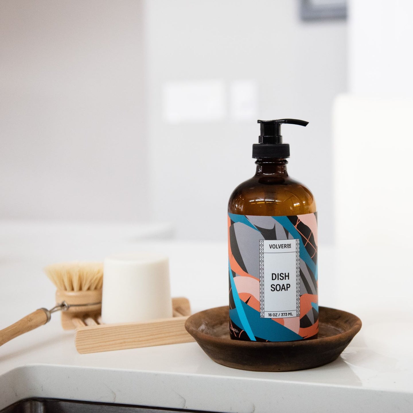 Dish Soap Dispenser + 16 oz Refill (Save $3)