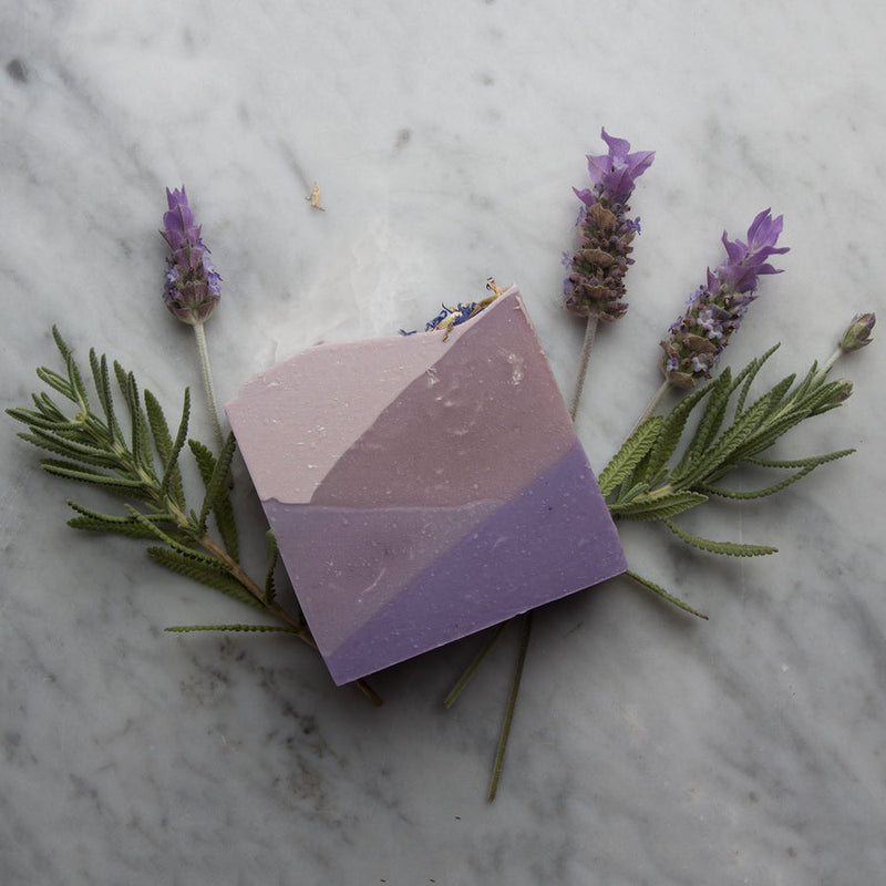 Amahu's Lavender bath and body soap bar. Zero-waste and Latina-owned, exclusively available at VOLVERde.