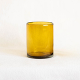 Handblown Recycled Glass Tumbler - Amber Gold