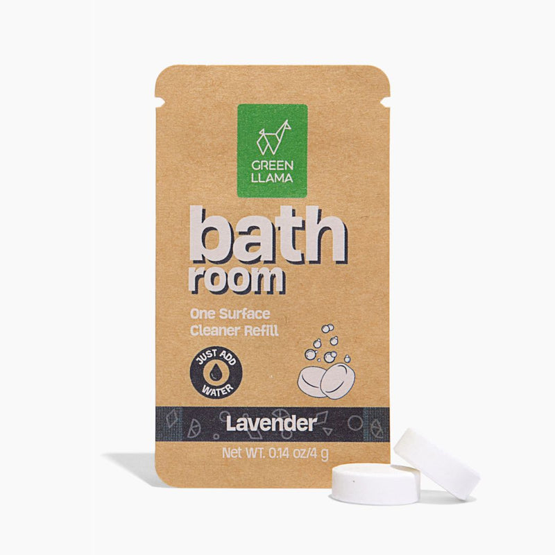 Green Llama Bathroom Refill Cleaner Zero Waste Tablets - Lavender scent