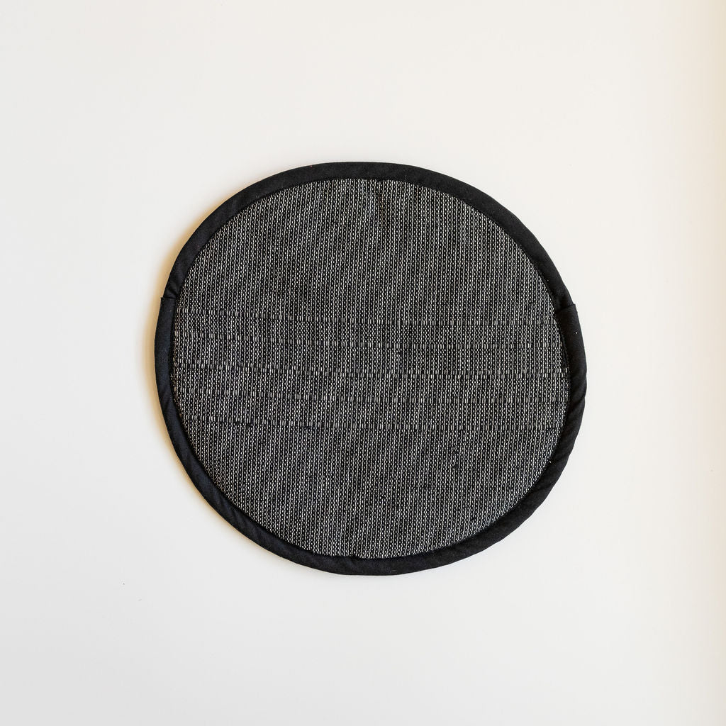 Black Handwoven Cotton Tortilla Warmer
