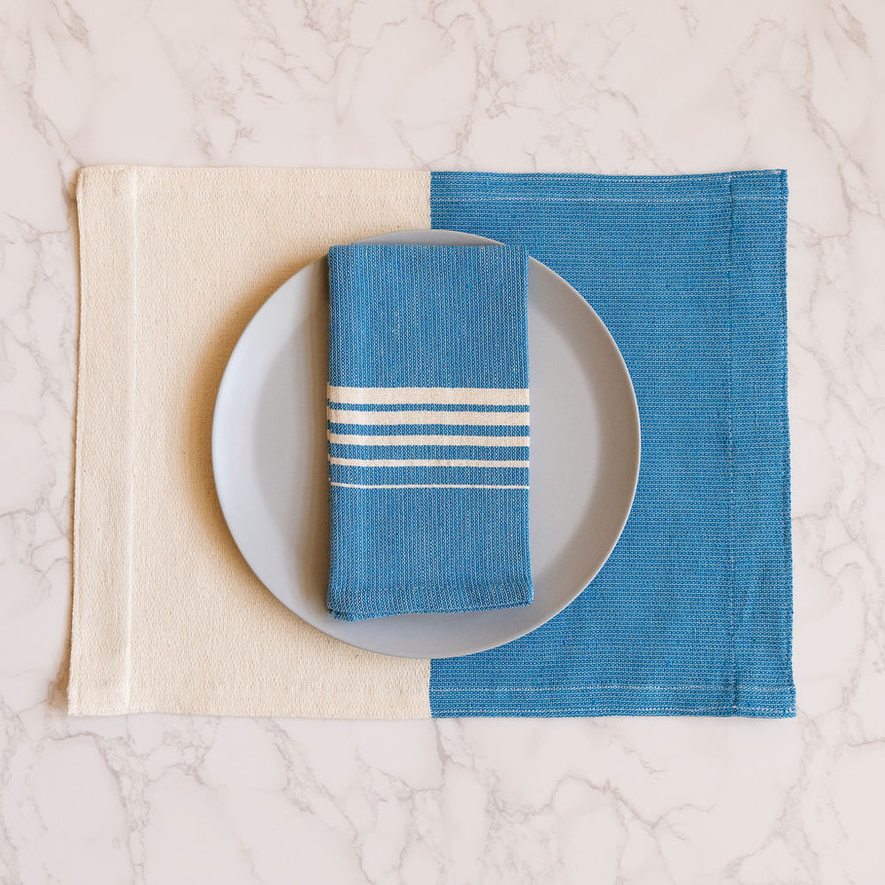 Blue Azure Casa Oaxaca Handwoven 100% Cotton Cloth Napkins – Volverde