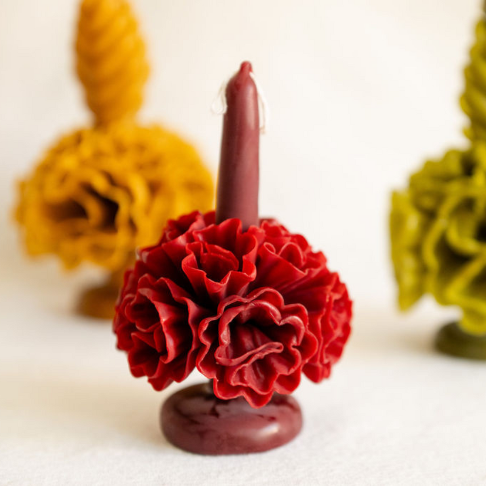 Artisanal Oaxacan Floral Taper Candle - Small | Volverde