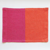 Color Block Pink/Orange Cotton Placemat