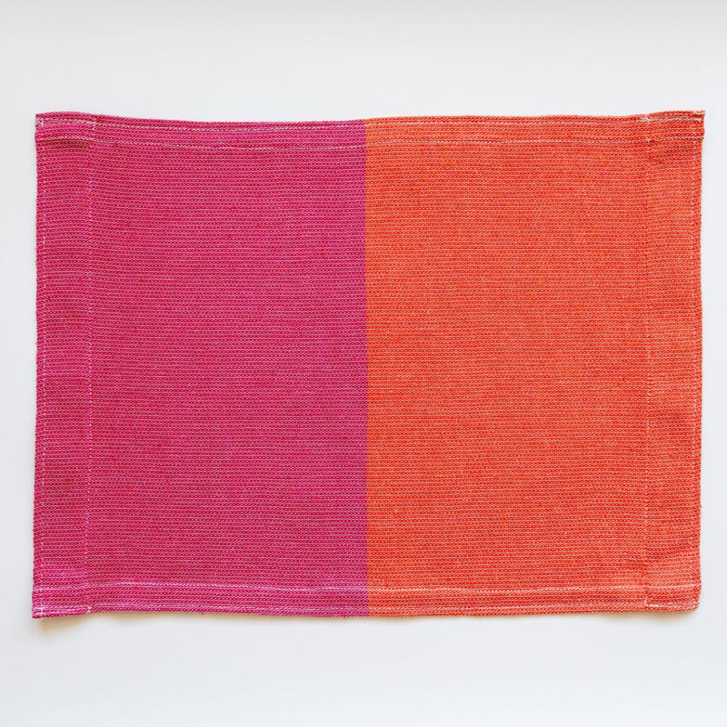 Color Block Pink/Orange Cotton Placemat