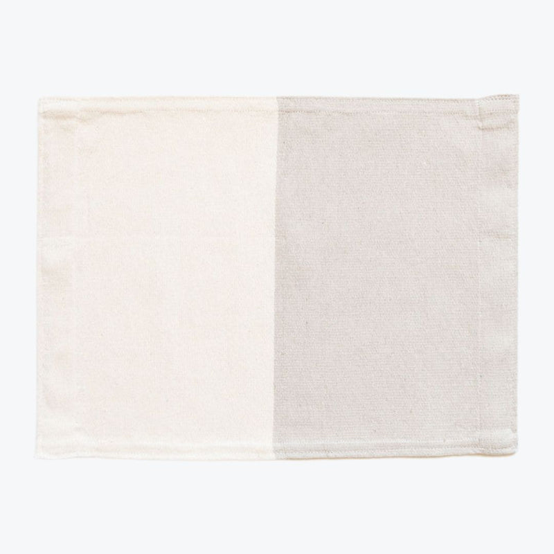 Color Block White/Beige and creme Cotton Placemat