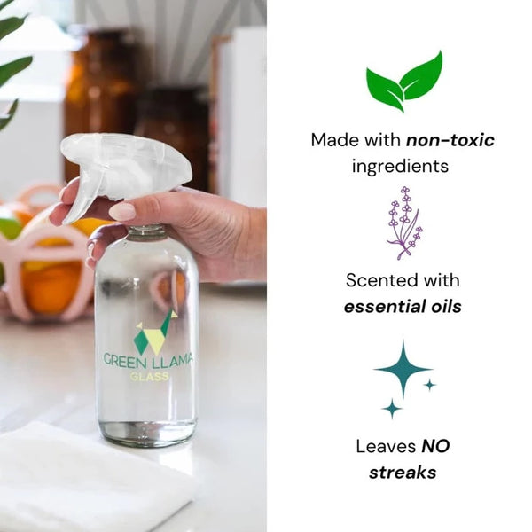 Replace those single-use plastic, toxic cleaning sprays with Green Llama’s Streak-Free Glass & Mirror, eco-friendly, and powerful cleaner. These refillable cleaning tablets are the perfect way to kickstart your low-waste journey and level up your cleaning ritual. Formulated to leave your glass sparkling clean and streak-free. 