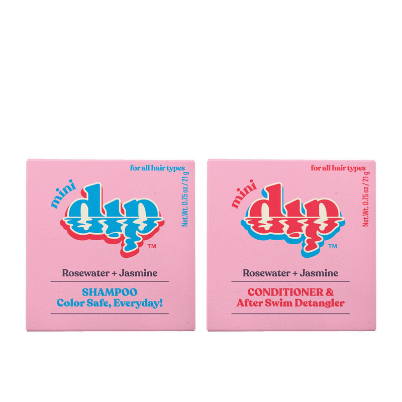 Dip Shampoo and Conditioner Mini Bars - Rosewater + Jasmine