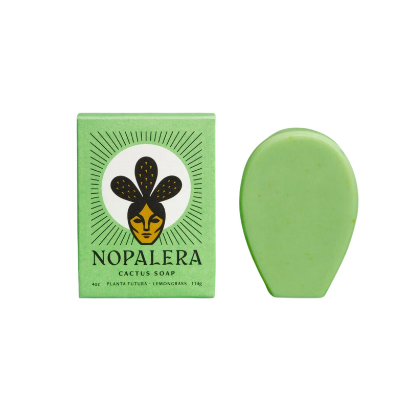 Nopalera Planta Futura Cactus Soap Lemongrass Scent on white background