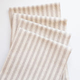 Set of 4 Stripped White/Beige Mexican Cotton Napkin 