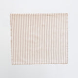 Beige Striped Cotton Dinner Napkins