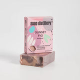 Soap Distillery's Sunset Fig Soap Bar produces a creamy lather that nourishes skin as it cleanses. 