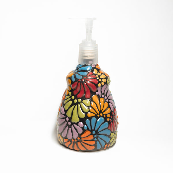 Rainbow Ceramic Talavera Ceramic Soap Dispenser with pump