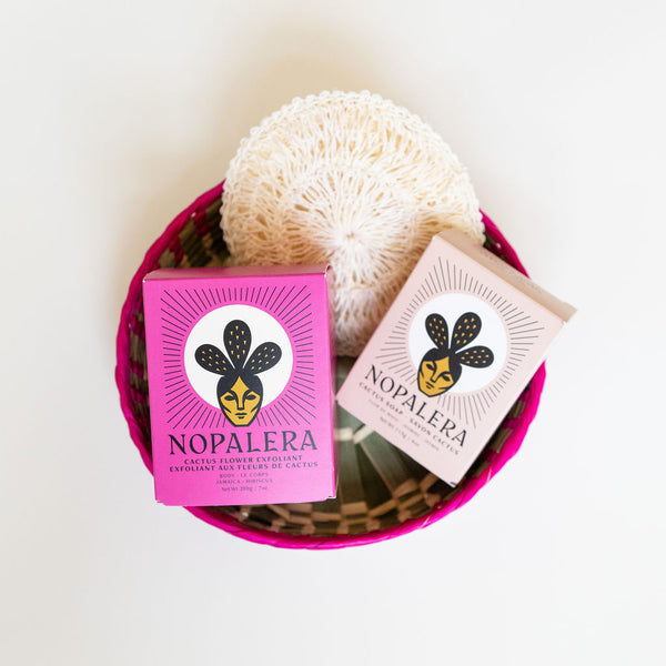 Sustainable Mother's Day Gifts featuring Nopalera Cactus Soap, Nopalera Cactus Exfoliating Scrub and Agave Body Sponge