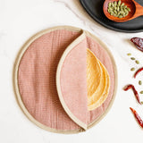 Cinnamon & Beige Handwoven Cotton Tortilla Warmer