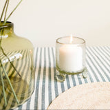 Glass Footed Hurricane Candle Holder - Clear