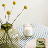 Glass Footed Hurricane Candle Holder - Clear