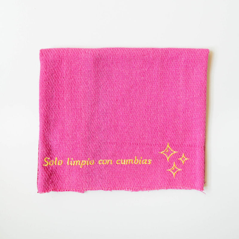 Pink Jerga recycled cotton Embroidered Mexican Cleaning Cloth