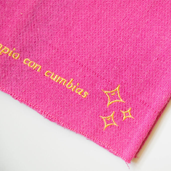 Pink Jerga recycled cotton Embroidered Mexican Cleaning Cloth