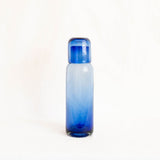 Handblown Glass Bedside Carafe - Cobalt Blue