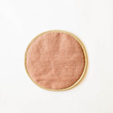 Cinnamon cotton tortilla warming pouch on a white background
