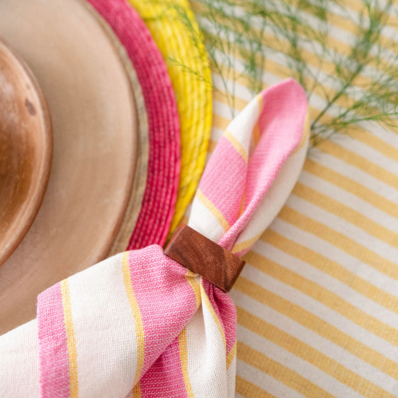 Granadillo Square Wood Napkin Rings