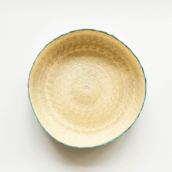 top view Sustainable Eco-friendly Palm Fruit Basket (Frutero) - green