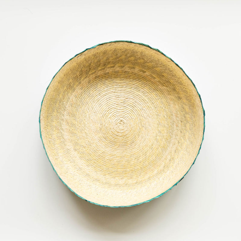 top view Sustainable Eco-friendly Palm Fruit Basket (Frutero) - green