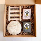 Give the gift of sustainable luxury this holiday season, while supporting Latino-owned businesses. The Nopalera Shower Set is everything you need for a sustainable and soothing shower experience. This set of sustainable luxury products will elevate your shower routine, while supporting fair trade artisanship and Latina-owned businesses. Thoughtful gifting without the waste.  Noche Clara and Flor De Mayo scents. 