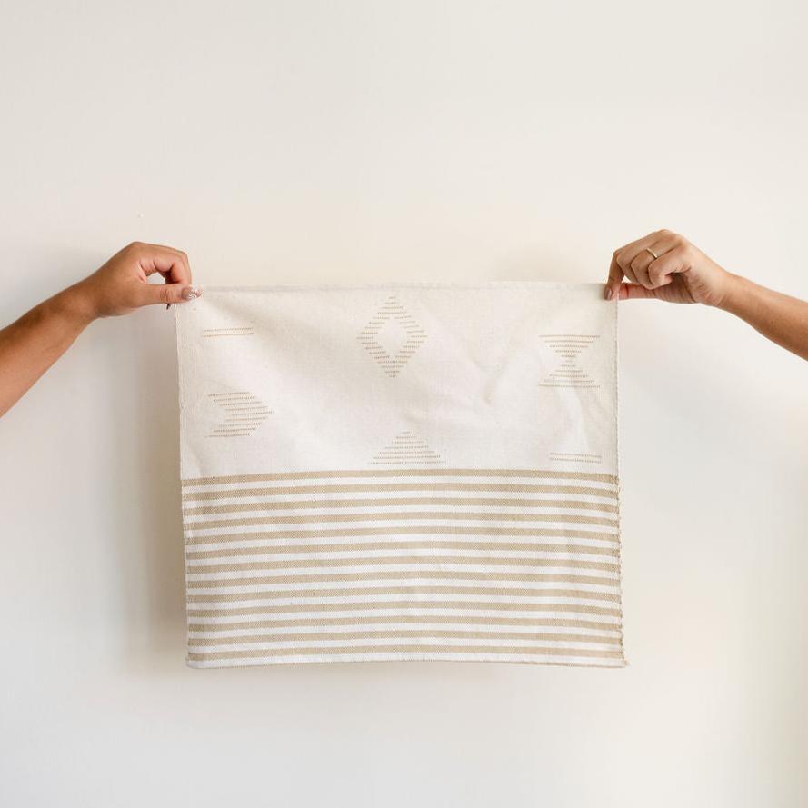 Sacred Lines Handwoven Cotton Placemat or Dinner Napkin, Set of 8