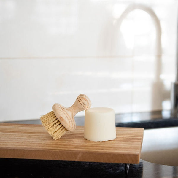 Zero Waste Starter Kit featuring all natural dish soap bar and a compostable dish brush made from agave fibers.  We've bundled our best selling zero-waste dishwashing products that will have you ditching single-use plastic and remembering our abuelitas along the way. Meliora’s Solid Dish Soap is…