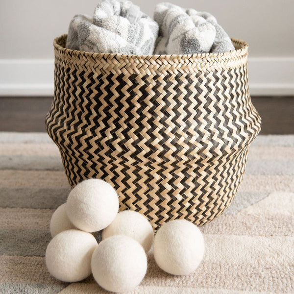 Set of 6 Zefiro's large, premium wool dryer balls. Ditch the toxic chemicals and single-use plastic in your laundry routine and swap for these premium wool dryer balls, which have the added benefit of reducing drying time (and saving energy and money!). Zero-waste laundry routine.
