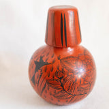 Red Floral Huancito Ceramic Carafe