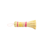 Agave Fiber Cleaning Brush (Escobeta) in hot pink or rosa mexicano. This is a biodegradable Mexican Cleaning Brush - Escobeta de Raiz Natural - Root Brush 100% Natural. Natural Scrubber - this brush is the perfect tool to clean your molcajetes, mortars, pots, pans and cast iron pans. Made in Mexico using fair trade practices.