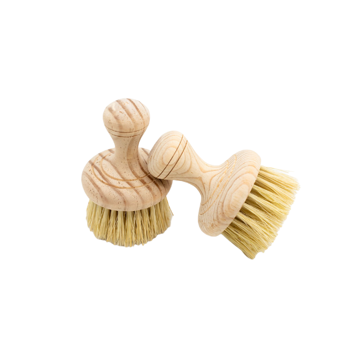Wood Plant Fiber Dish Brush  Short – MION Artisan Soap Co.