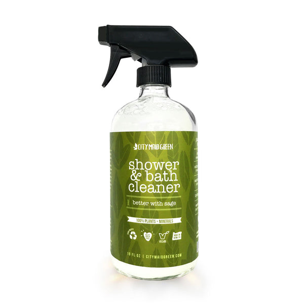 City Maid Green’s Refillable Shower and Bath Cleaner is the eco-friendly, powerful bathroom cleaner you’ve been missing. Made of plants and minerals, this bath and shower cleaner is tough on grime and dirt without compromising your health or our environment. Plus, it's refillable with plastic-free concentrates! Reduce, reuse, refill with this shower and bath cleaner!