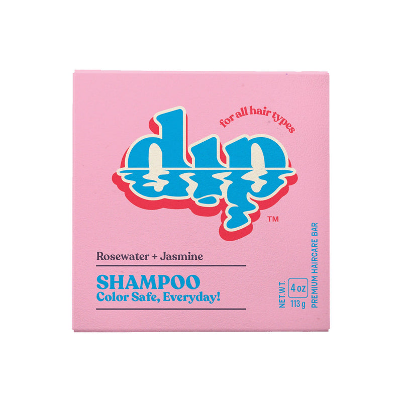Dip Rosewater and Jasmine Zero-Waste Shampoo Bar Natural nontoxic salon quality